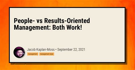 definition of results oriented management.